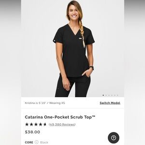 Figs Catarina scrub top